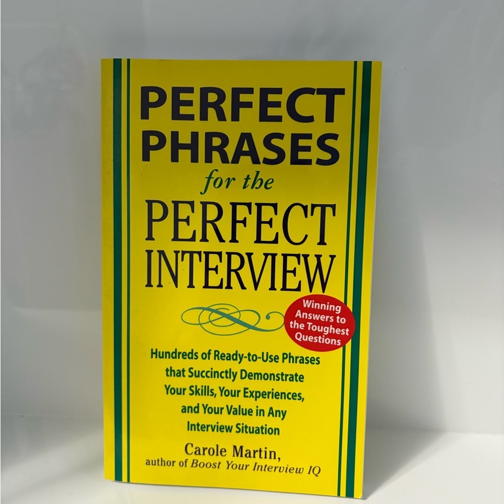 📚 3/$25 📚 Perfect Phrases for the Perfect Interview Book Carole Martin Book